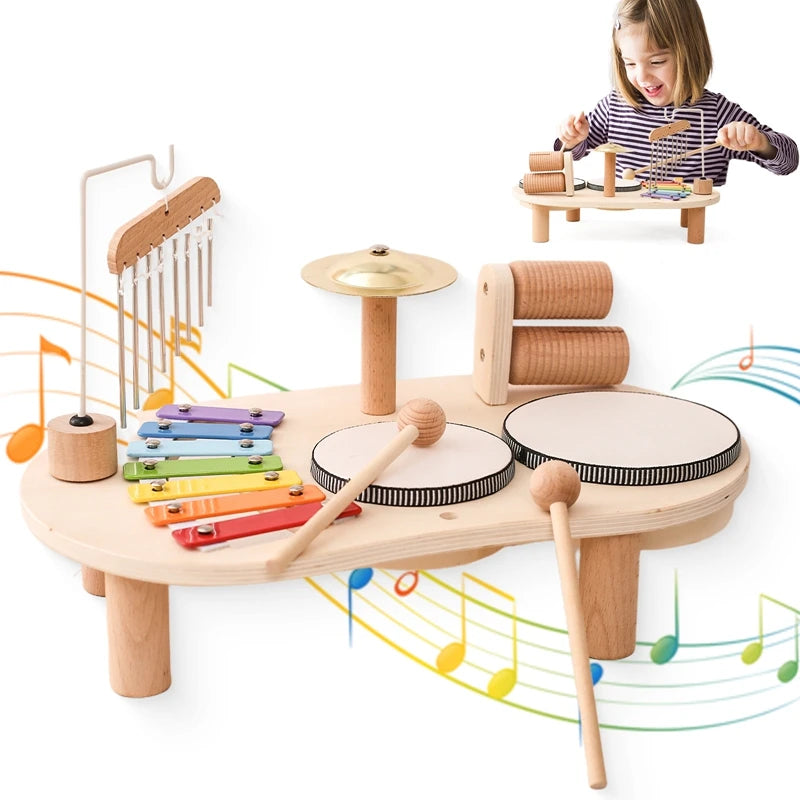 5 in 1 Baby Bop Wooden Musical Instrument Set