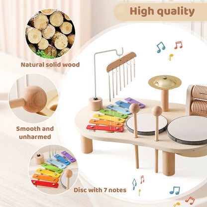 5 in 1 Baby Bop Wooden Musical Instrument Set