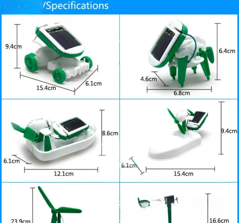 Pre Teen 6 in 1 DIY Solar Robot Kits